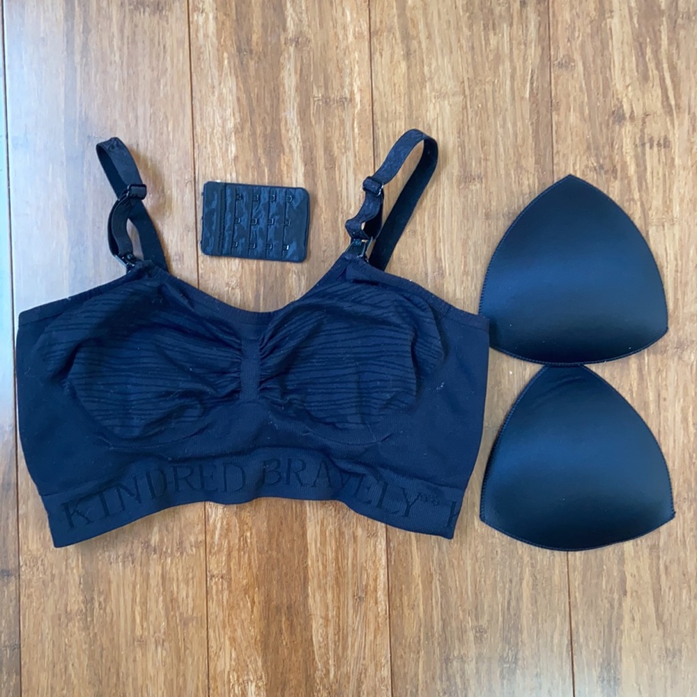 Kindred Bravely Sublime Wire Free Pumping Nursing Bra Black